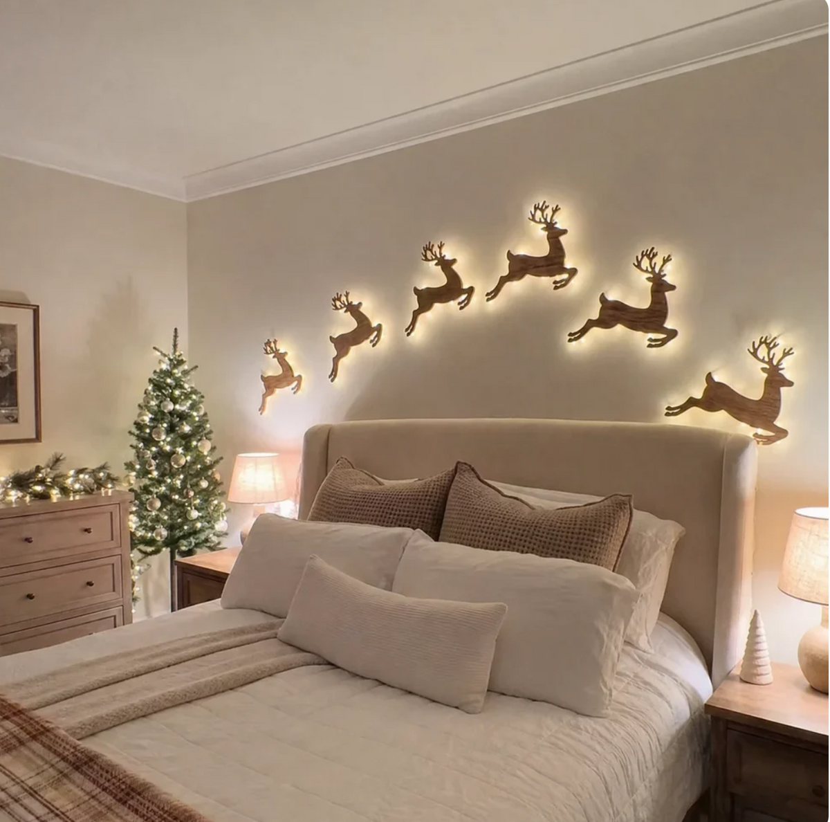 Holz-Rentier LED-Beleuchtung